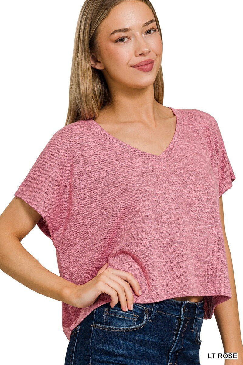 Premium Living for Today Slub Knit Crop Top - 6 Trendy Colors!