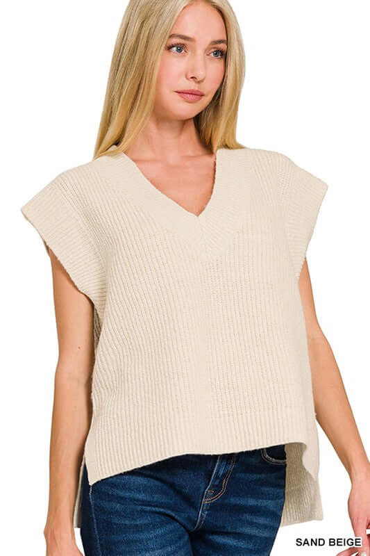 Premium Oversized Sweater Vest - Fall Essential