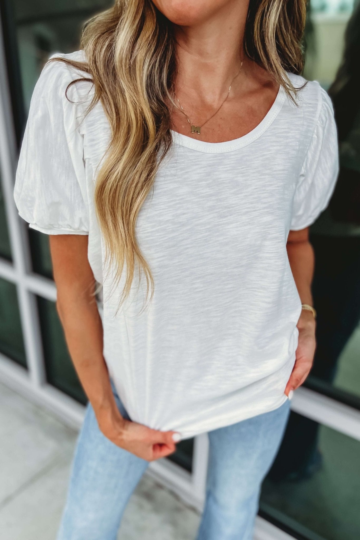 Premium Puff Sleeve Cotton Tee - Ultimate Comfort