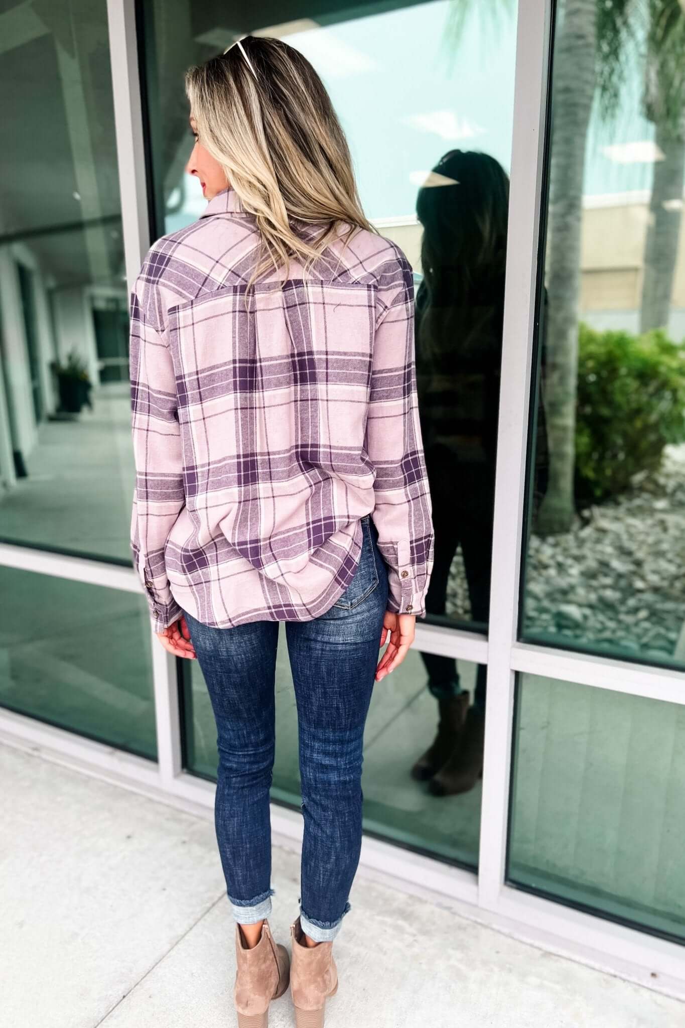 Premium Mauve Plaid Shirt - Ultimate Comfort & Style