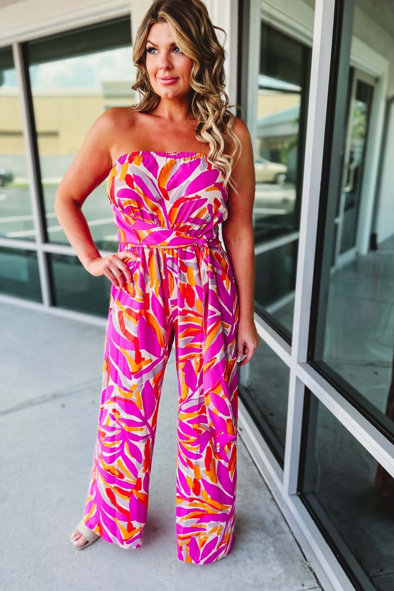 Ultimate Match My Vibes Strapless Jumpsuit